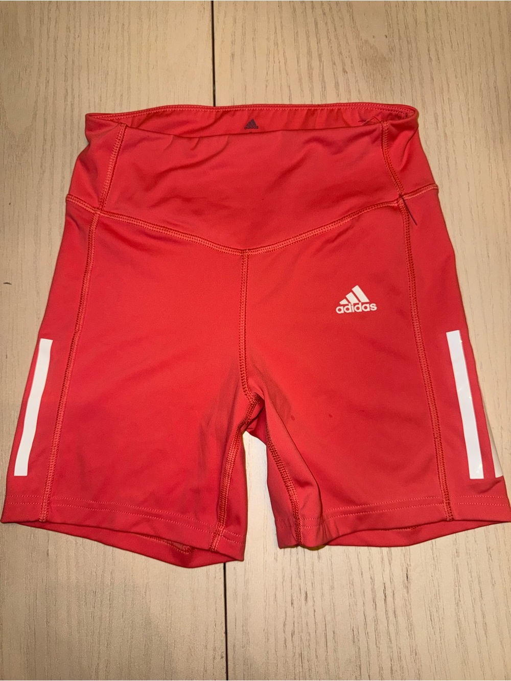 Adidas Womens hypsrglam S  AEROREADY Training High Rise Tight Shorts Semi Turb